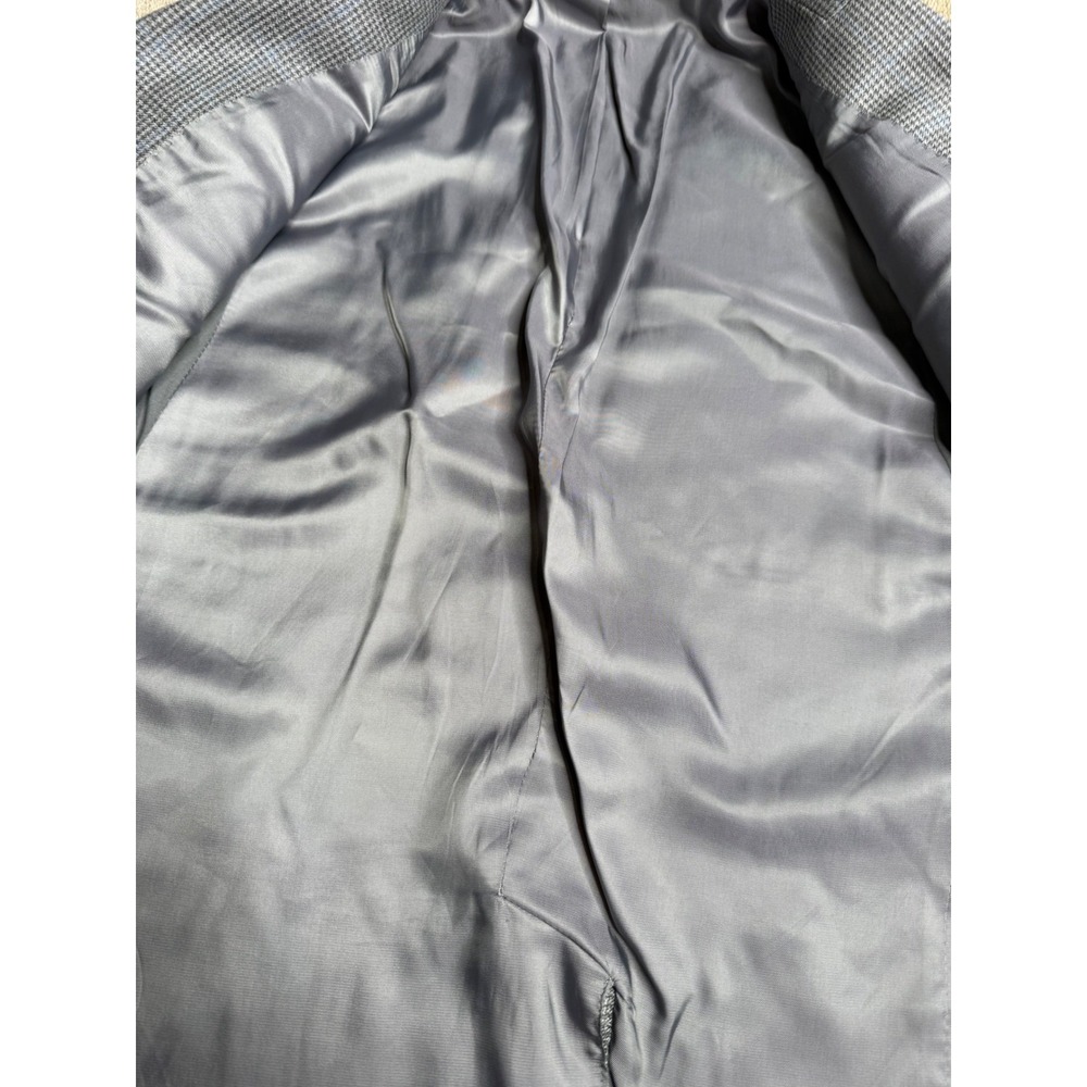 LAUREN Ralph Lauren Mens Blazer Sport Coat 38S Gray Blue Houndstooth Wool‎ Silk - Picture 5 of 12